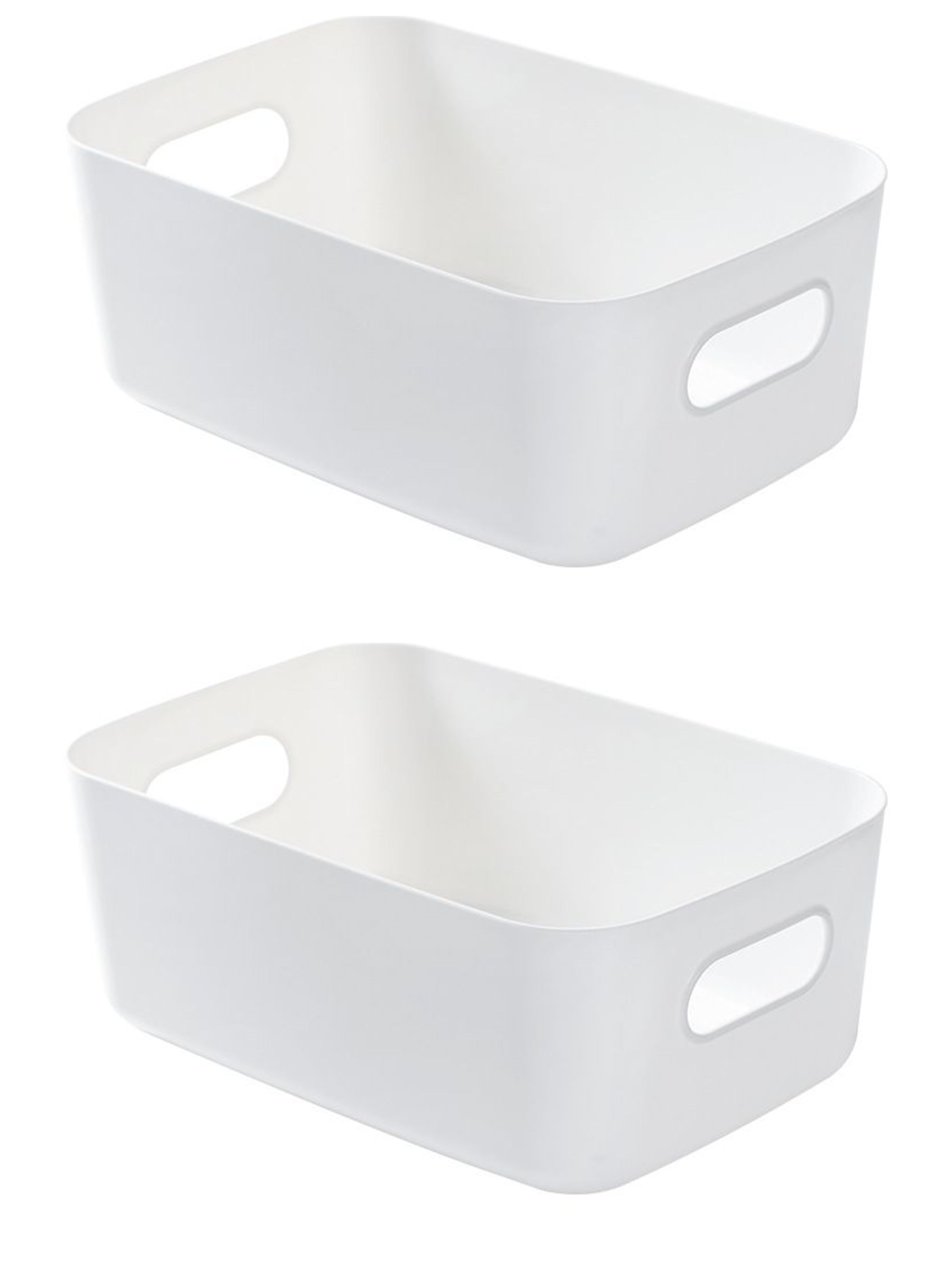 

10PC Container Organiser Crate Basket Desk Organizer Handle Plastic Cosmetic Storage Box Office Kitchen Cabinet Sundries Storage