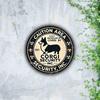 Vintage Corgi Security Sign Metal Tin Wall Decor 20x20cm Outdoor Home Office