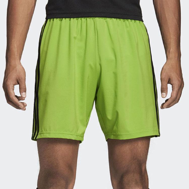 Adidas Three-Stripe Colorblock Elastic Waist Shorts Men Bottoms Green DP5368
