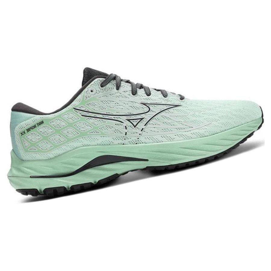 Mizuno Wave Inspire 20 Durable Low-Top Running Shoes Unisex Sneakers Black Green J1GC244408