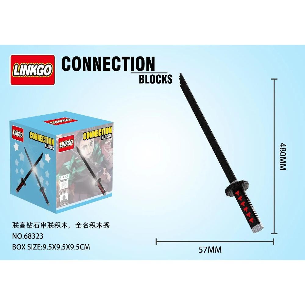 Linkgo Anime Connection Stavebnice Goku Luffy Demon Slayer Nezuko Stitch Pikachu Sasuke 3D Model Mini Cihlová Figurka Hračky