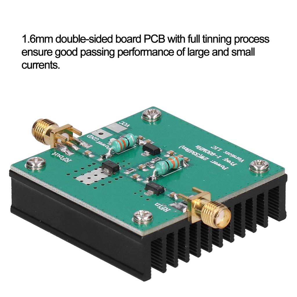 12VDC RF Power Wideband Amplifier Amplification Module 1-930MHz Working Frequency 2.0W Power Amplification RF Wideband Amplifier