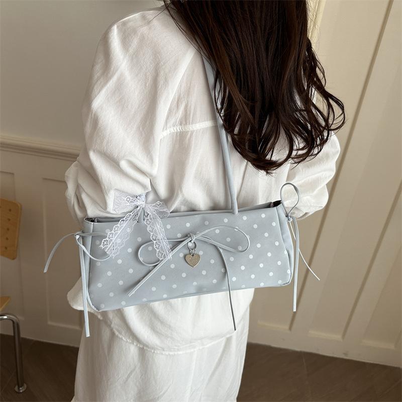 City Chic French Shoulder Bag Women's Fashion Butterfly Knot Underarm Bag Versatile Minimalist Style Handbag