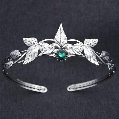 Tiaras Coroa Cristal Verde Barroco Vintage Princesa Rainha Diademas Casamento Acessórios de Cabelo Nupcial Festa Baile Joias de Cabelo