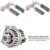 Acouto Replaceable Carbon Motor Brushes 4PCS Alternators Brush Set A647X50870 Metal Alternators Brush Set Replacement for IR IF