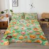Silicone Animal Four-Piece Set, Virtual Cartoon Animal World, Including 1 Bed Sheet, 1 Duvet Cover, 2 Pillowcases (Family)