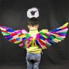 Angel Wings Feather Wings with Elastic Straps Adjustable Halloween Costume Wings for Women Girls Cosplay Fairy Wings