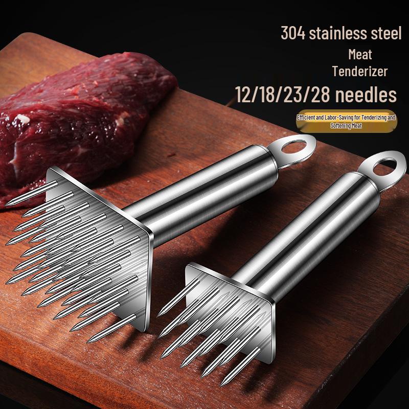 304 Stainless Steel Meat Tenderizer: Steak Needle & Hammer for Softening and Grilling