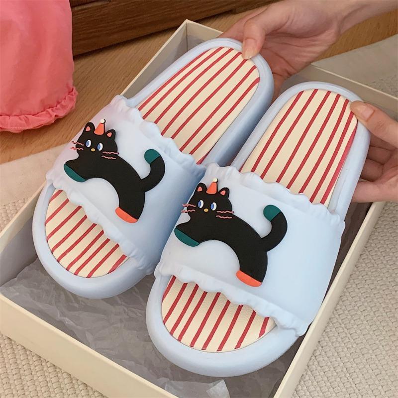 

Новые домашние тапочки, мультяшные милые тапочки на мягкой подошве, удобные шлепанцы для крутых девушек 36-37 синий