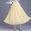 Bailuyu Französischer Chic High-Waist Plissee-Netzrock