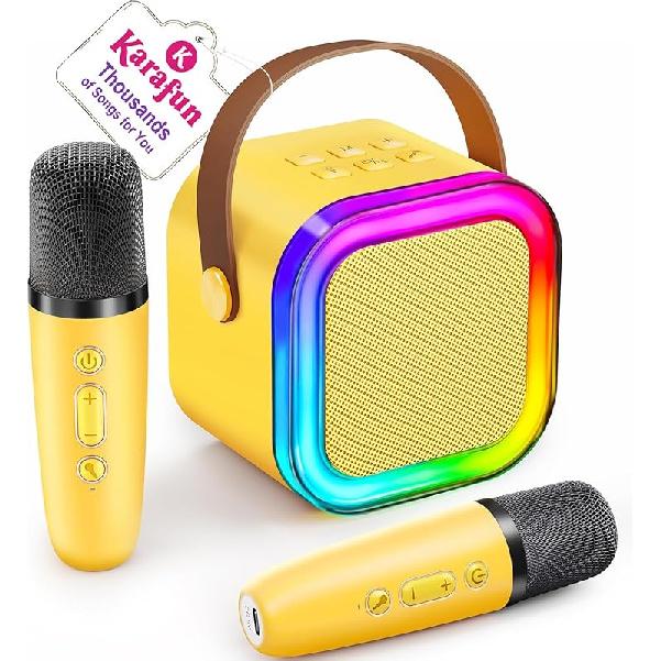 Mini Karaoke Machine for Kids, 2025 TOP Toys Birthday Gifts Ideas for Girls Ages 4, 5, 6, 7, 8, 9, 10, 12+ Years Old, Portable MP3 Player with 2