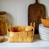 Wood Chip Hand Woven Basket Bread Basket Fruit Vegetables Egg Storage Baskets Flowers Basket Picnic Container Kitchen Storage