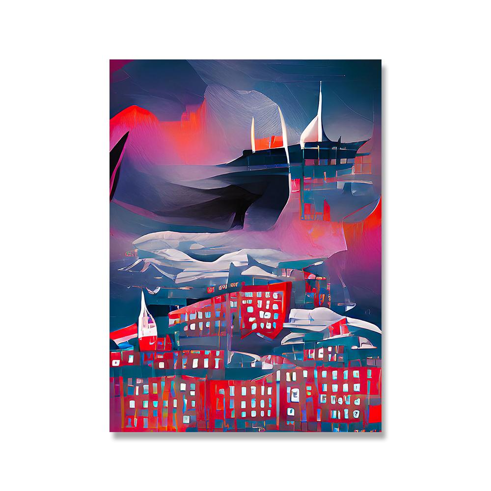 Tokyo Berlin Manila Rio Nairobi Lisbon Cityscape Canvas Painting Colourful Graffiti Travel City Poster for Living Room Decor