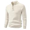 Autumn Winter Men's Stand Collar Knit Pullovers Fashion Warm Sweater Men Solid Color Casual Knitted Sweaters Fashion Knitwear