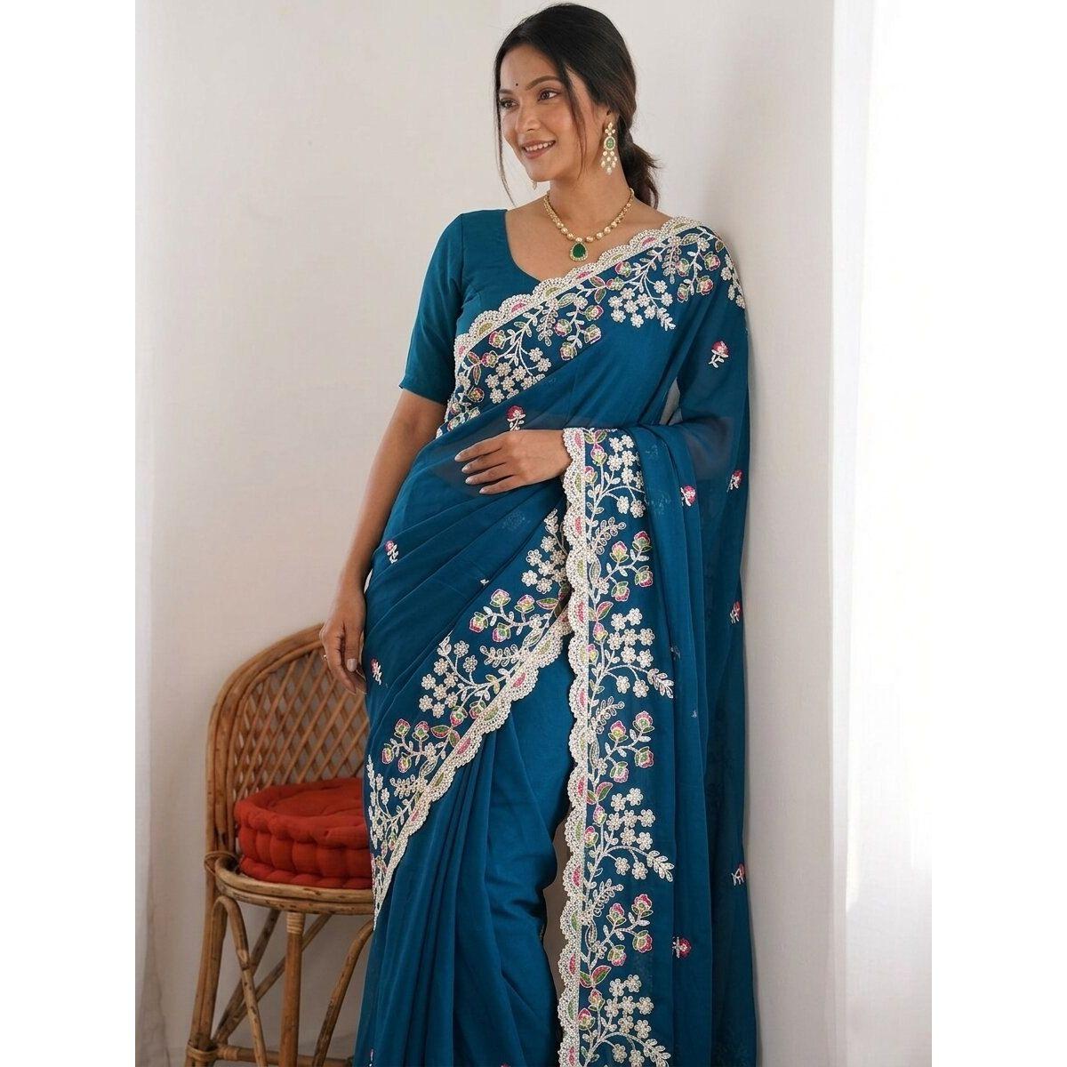 New Launch Premium Party Wear Rangoli Silk Saree Collection