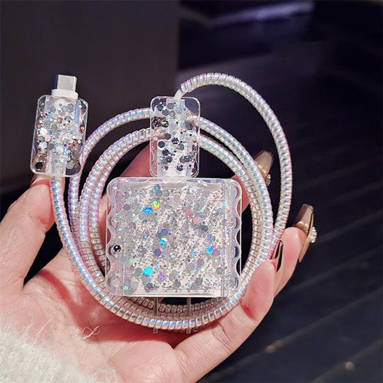 Charger Case And Cable Organizer for IPhone 14/15/13/12 20W Fast Charging Anti-Break Data Line Protector Charger Dust Cover