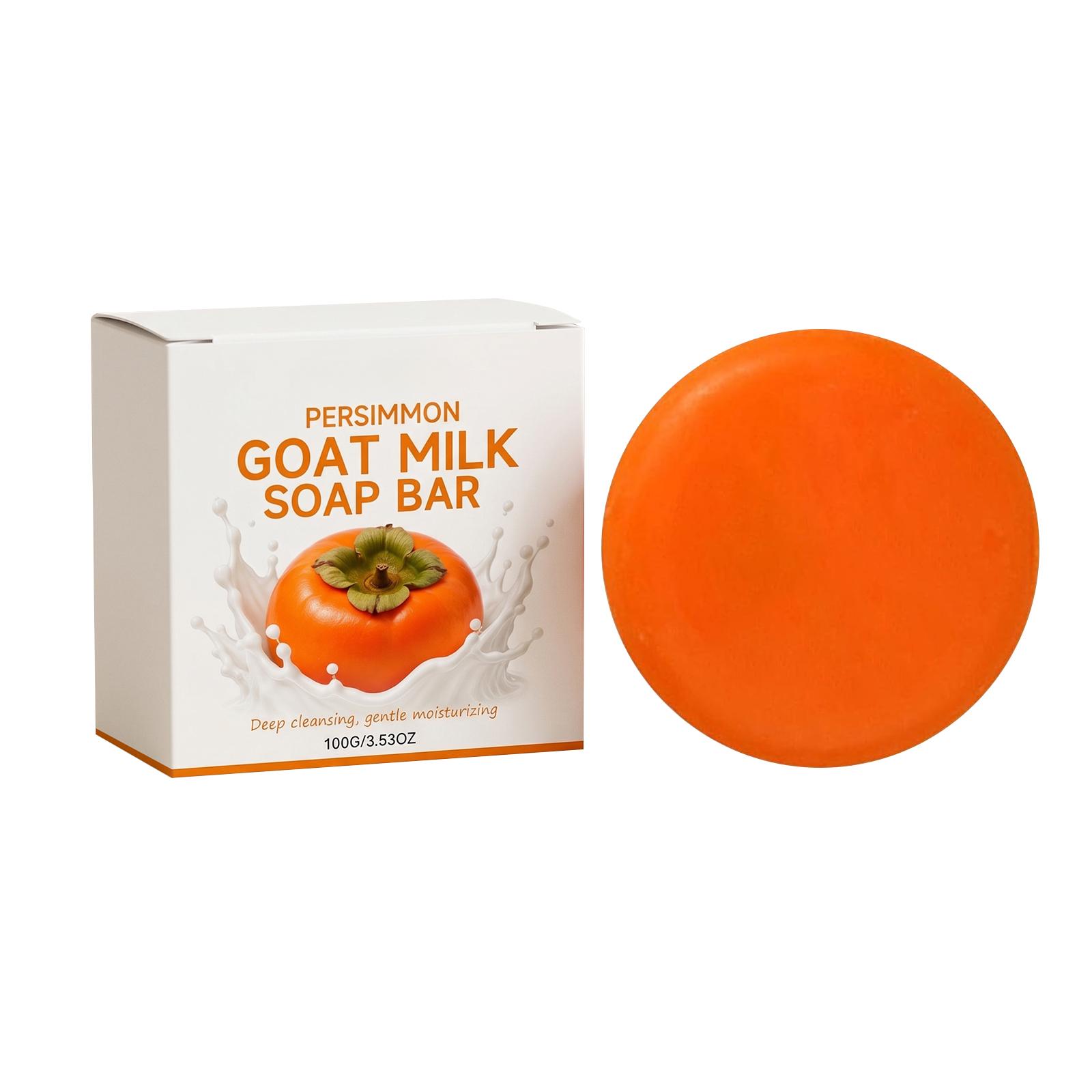 OceAura Persimmon Moisturizing Cleansing Soap - Hydrating Face and Body Bar