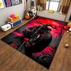 Red Sunset Motorcycle Design Carpet for Living Room or Bedroom Decor Suitable for use as an anti-slip for living room bedroom sofas
