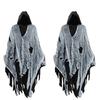 Gotischer Kapuzenumhang Zerfetzter Zombie Cosplay Kostüm Halloween Geisterrobe Gruselige Party Requisiten Tag der Toten Outfit