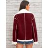 2026 New Women's Faux Fur Collar Jacket, Winter Warm Plush Cozy Casual Outwear with Fashionable Lapel Design for Cold Weather