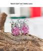 Růžová Sakura Motýlí Šperky Set: Zirkonový prsten, náušnice a přívěsek