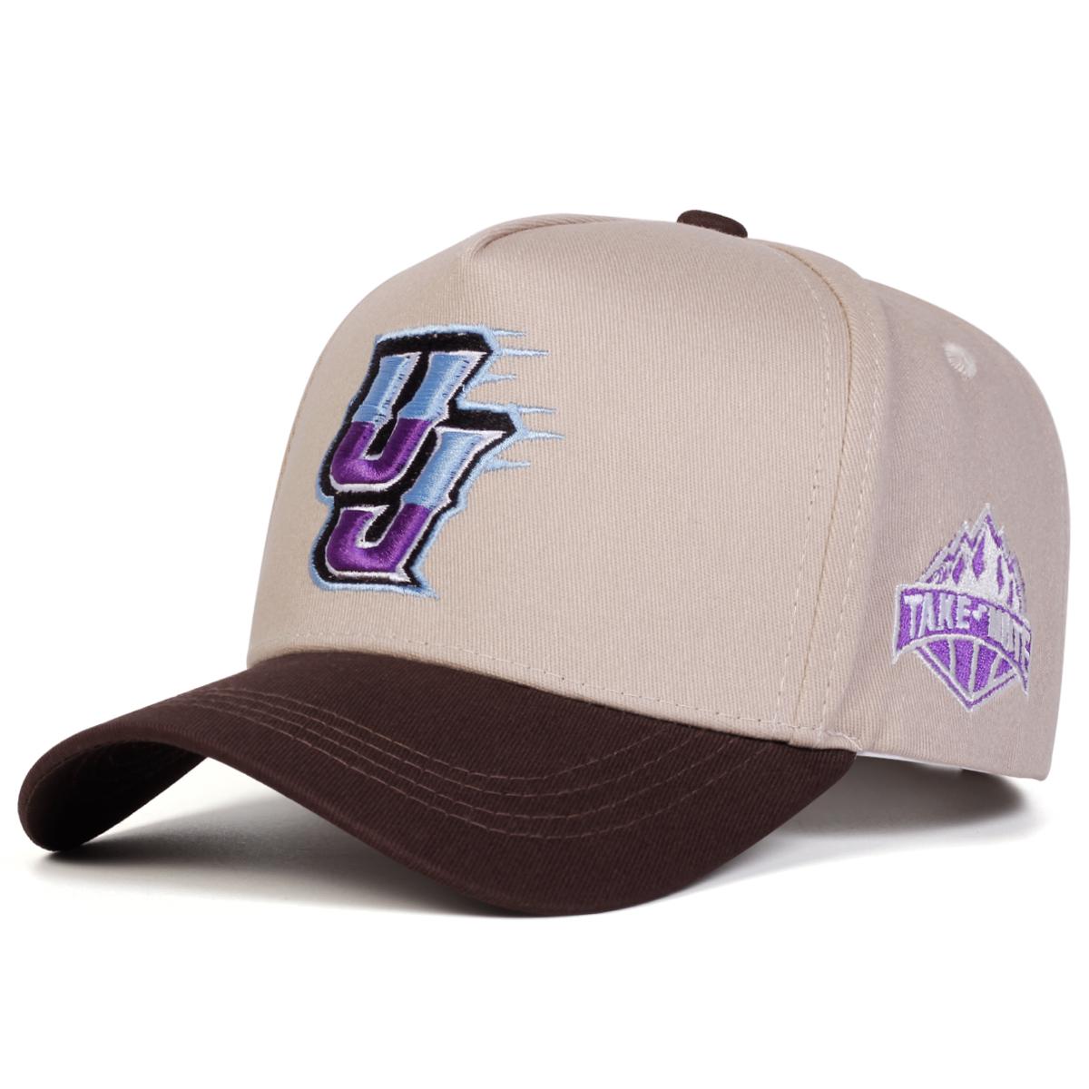 

Мужская бейсболка с вышивкой буквы UU, уличная регулируемая солнцезащитная кепка для отдыха, весна-осень, путешествия, туризм, пляжный отдых коричневый