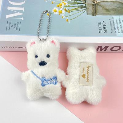 Κινούμενα Σχέδια Κουτάβι West Highland Βελούδινη Κούκλα Ακουστικά Κουτάβι Μπρελόκ Κρεμαστό Τσάντας Γούρια Αξεσουάρ Μπρελόκ Αυτοκινήτου Για Γυναίκες Παιδιά Δώρο