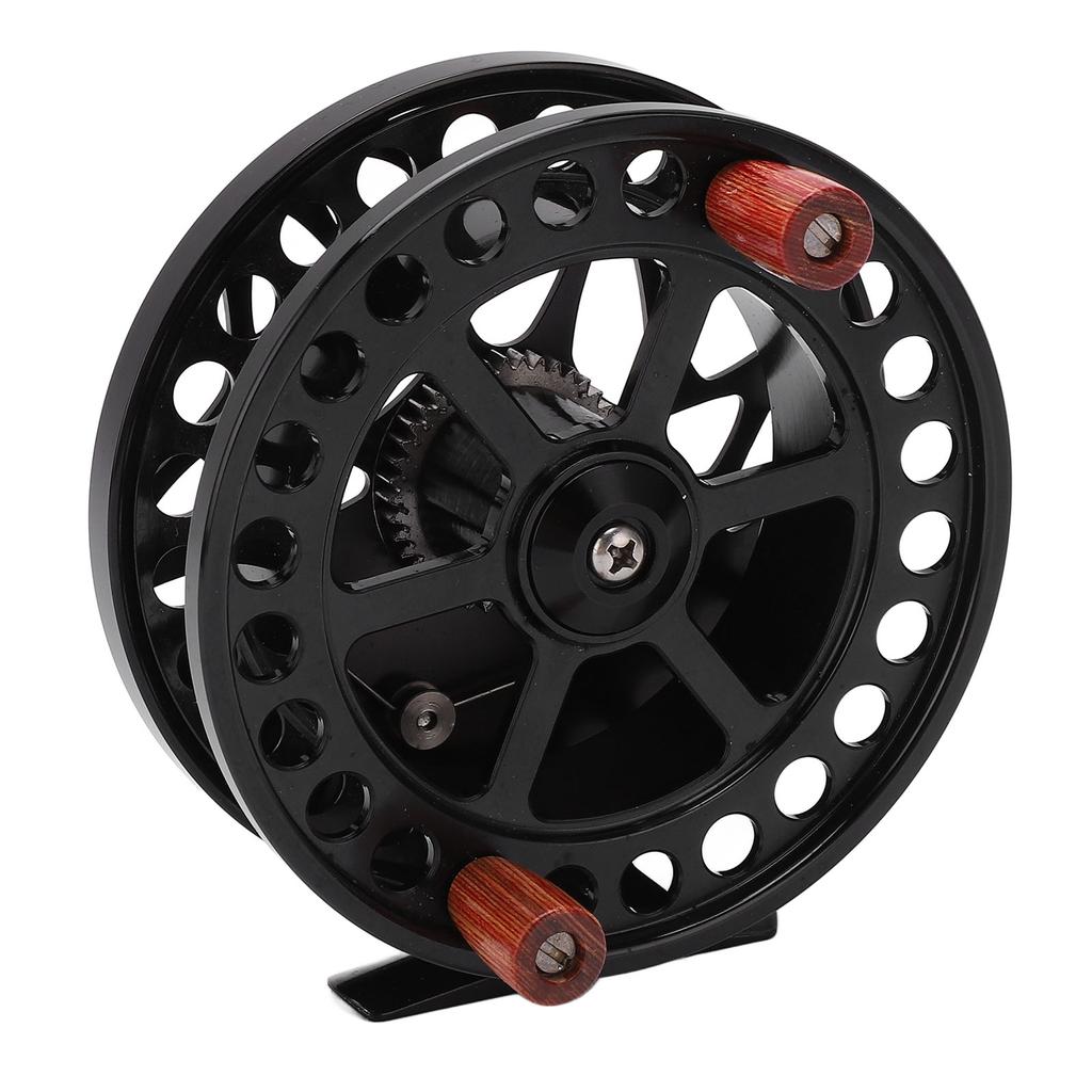 Fly Fishing Reel Aluminum Alloy Black 110mm Spool Diameter Fishing Rod Accessories for Right and Left Hand
