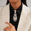 Adjustable Rhinestone Necktie Tassel Crystal Necktie Decorative Formal Business Ties  Wedding