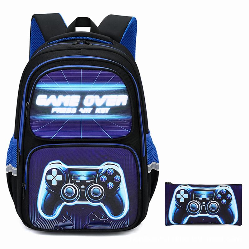 School Backpack for Boys Grades 3-9 Large Capacity Lightweight Multi-Compartment Lightweight Durable Anti-Shoulder Bag
