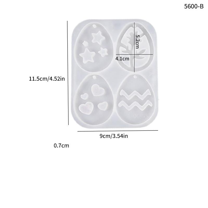 Easter Bunny Hanging Ring Mold Rabbit Easter Egg Mushroom Tag Plaster Hanging Ornament Easter Decor Silicone Mold