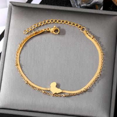 2023 New Fashion Simple Bracelet Double Layer Snake Bone Chain Double Layer Girl Women's Versatile Gift Bracelet Fashion Charm Cute Luxury Bracelet