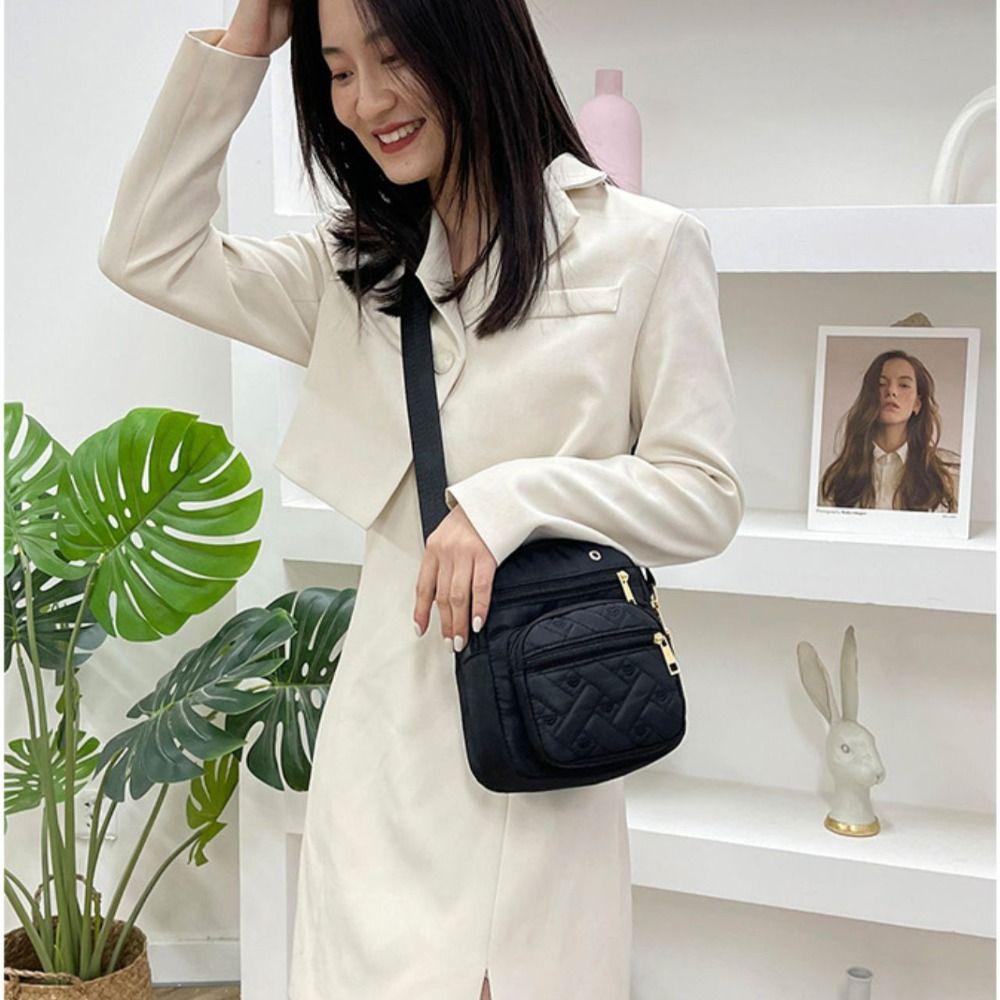 Five-layer Shoulder Bag Four-layer Small Phone Bag Vintage Zipper Crossbody Bag  Girls