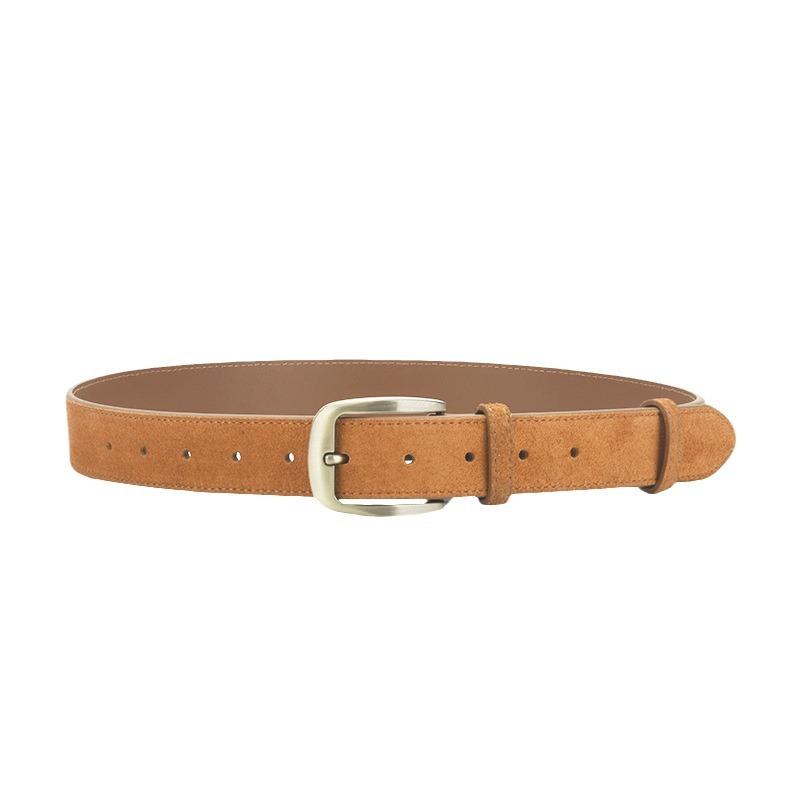 Frosted Belt Women'S Casual Simple Pin Buckle Belt Jeans Decorative Belt Women