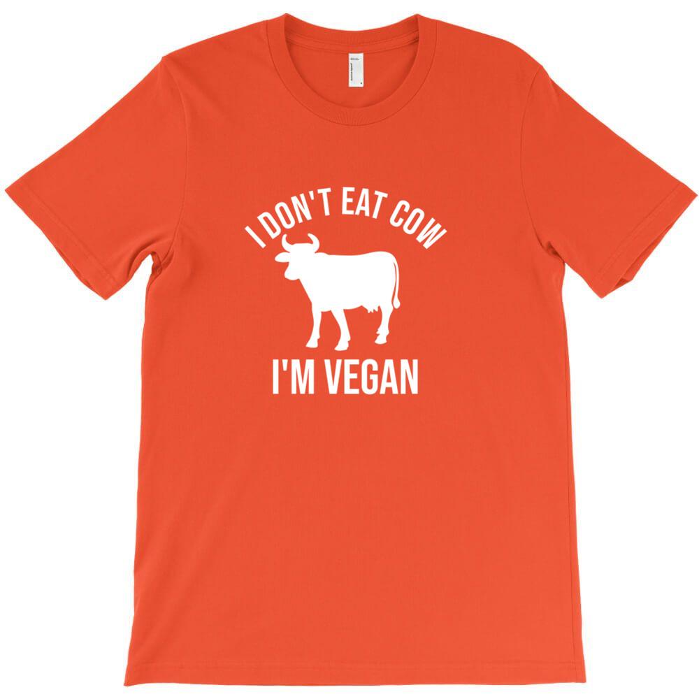 I Don T Eat Cow I M Vegan T Shirt Casual T Shirts Hombre Heisenberg Short