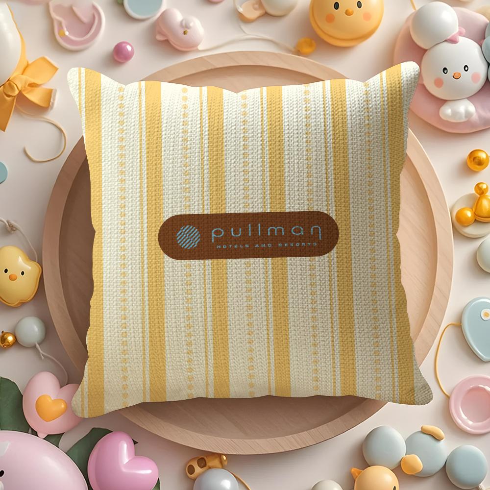 Luxurious Commemorative Gift P-Pullman Hotel Pillow Case Sofa Living Room Bedroom Headboard Backrest Cushion Square Cushion