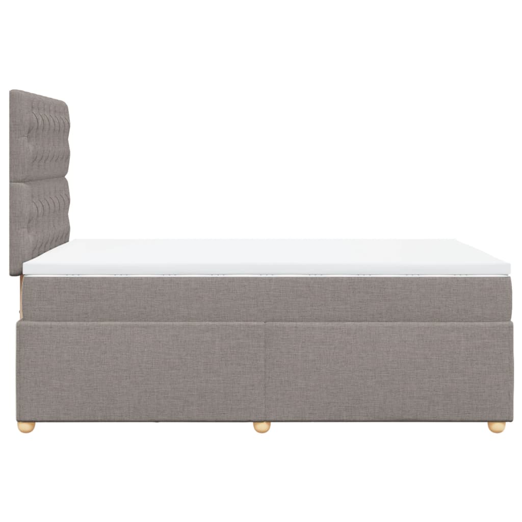 Vidaxl Letto Continentale Con Materasso, Taupe, Tessuto, 120X200 Cm
