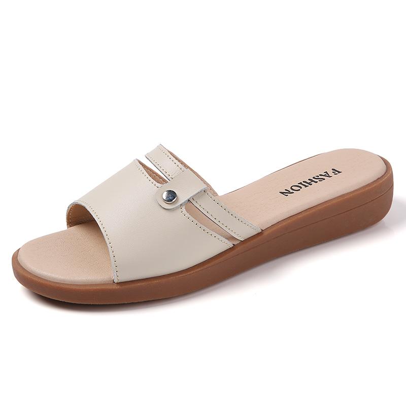 2025 Summer Women Wedge Sandals Premium Orthopedic Open Toe Sandals Vintage Anti-slip Leather Casual Female Platform Retro Shoes