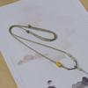 Handcrafted Hetian Jade Pendant Necklace with Adjustable Woven Lanyard