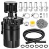 Universal Aluminum Baffled Oil Catch Can,Oil Separator Catch Can With Breather Filter 300Ml -Suitable For Cars And Trucks