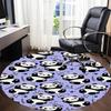 1 Stück Panda Muster Büro Runder Teppich, Indoor Matte Geeignet Für Büro, Unter Bürostühlen Schlafzimmer Wohnzimmer Heimdekoration, Zimmer Deko 041