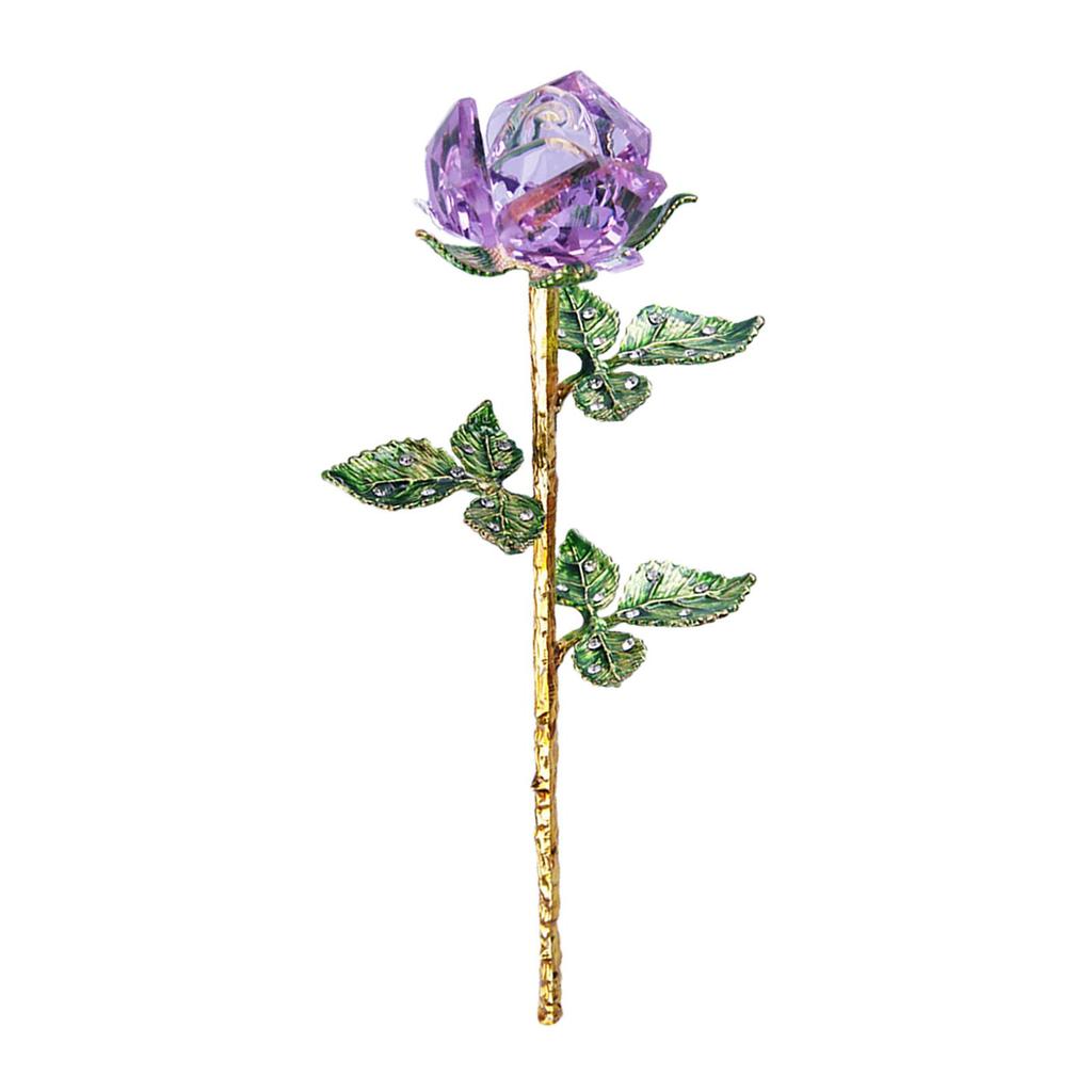 Graceful Flower Ornament Collectible Birthday Desktop Decoration Tabletop Adornment Gift for Anniversary Valentine Day Wedding