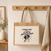 Sac cabas jute - PLANETEE - J'peux pas minimaliste - Épagneul Breton - Toile jute &amp; coton - 21 L (43×33×21 cm)