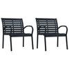 Day and Night - Day and Night Garden Chairs 2 Units Steel and Black WPC