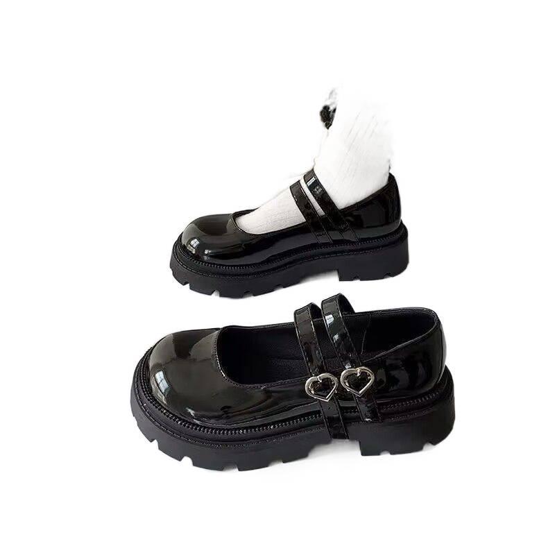 Z Small Leather Shoes Women's Spring and Autumn Muffin Women's Shoes 2025 New British College Style Explosion Platform Love Mary Jane Single