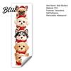 Holiday Home Accents Christmas Puppy Wall Stickers, Removable Self-adhesive Dog Decals for Walls Doors, PVC Stacked Puppies Seasonal Door Decor
