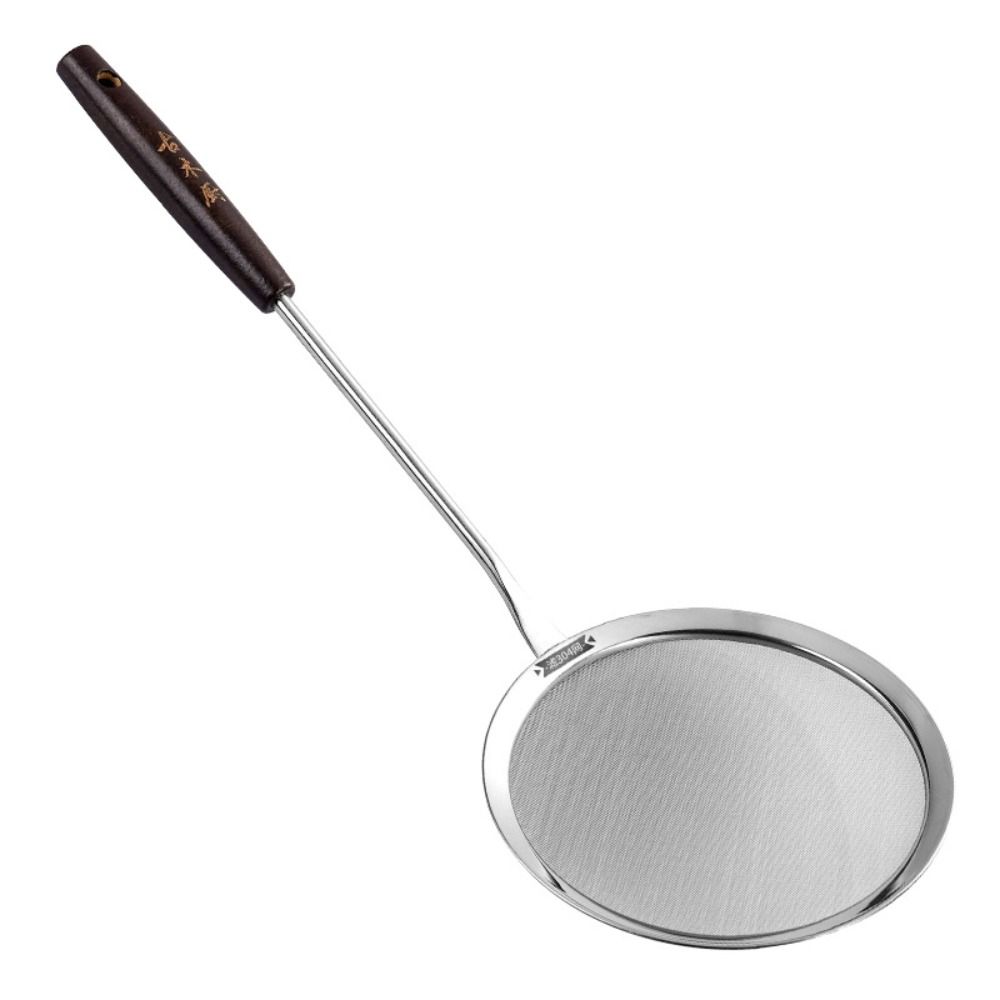 Soybean Milk Snack French Fries Flour Filter Screen Wood Handle Mesh Strainer  Kitchen Tools