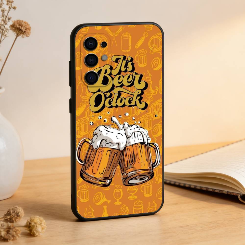 Lnteresting Beer Printing Phone Case Black Silicone Soft For Samsung S25,S24,S21,S22,S23,S30,Ultra,S20,Plus,Fe,Lite