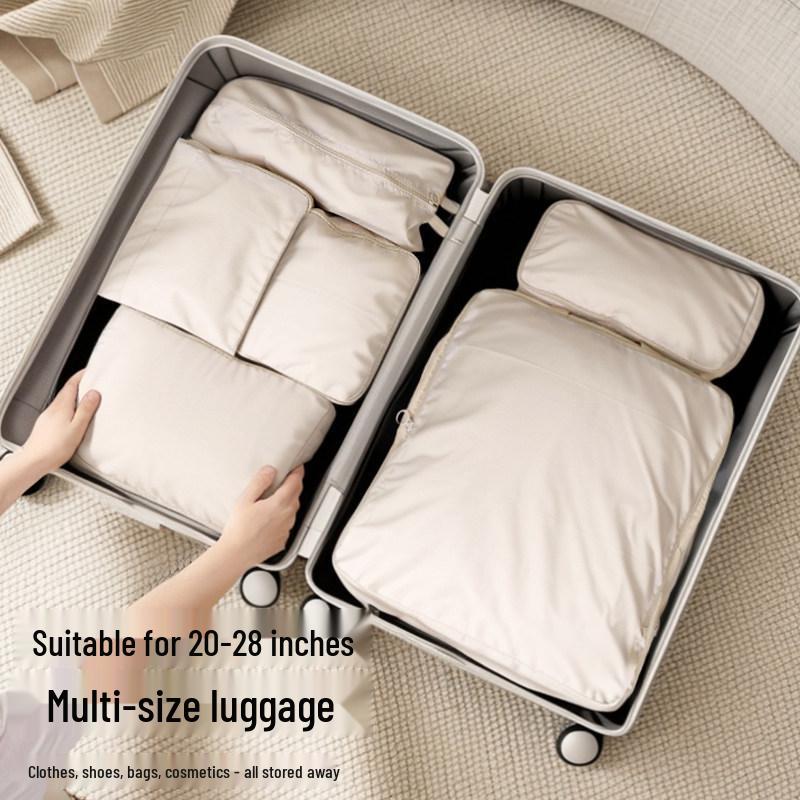 6-Piece Compression Travel Storage Bags for Clothing and Luggage Organization