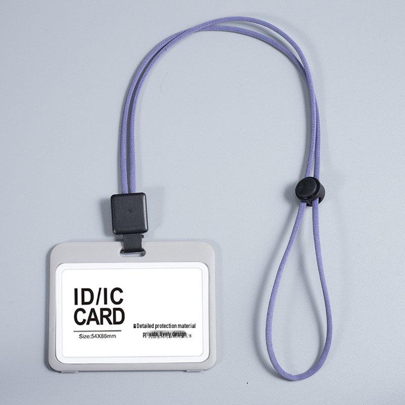 Autumn Rain Transparent Dual-Sided Retractable ID Badge Holder